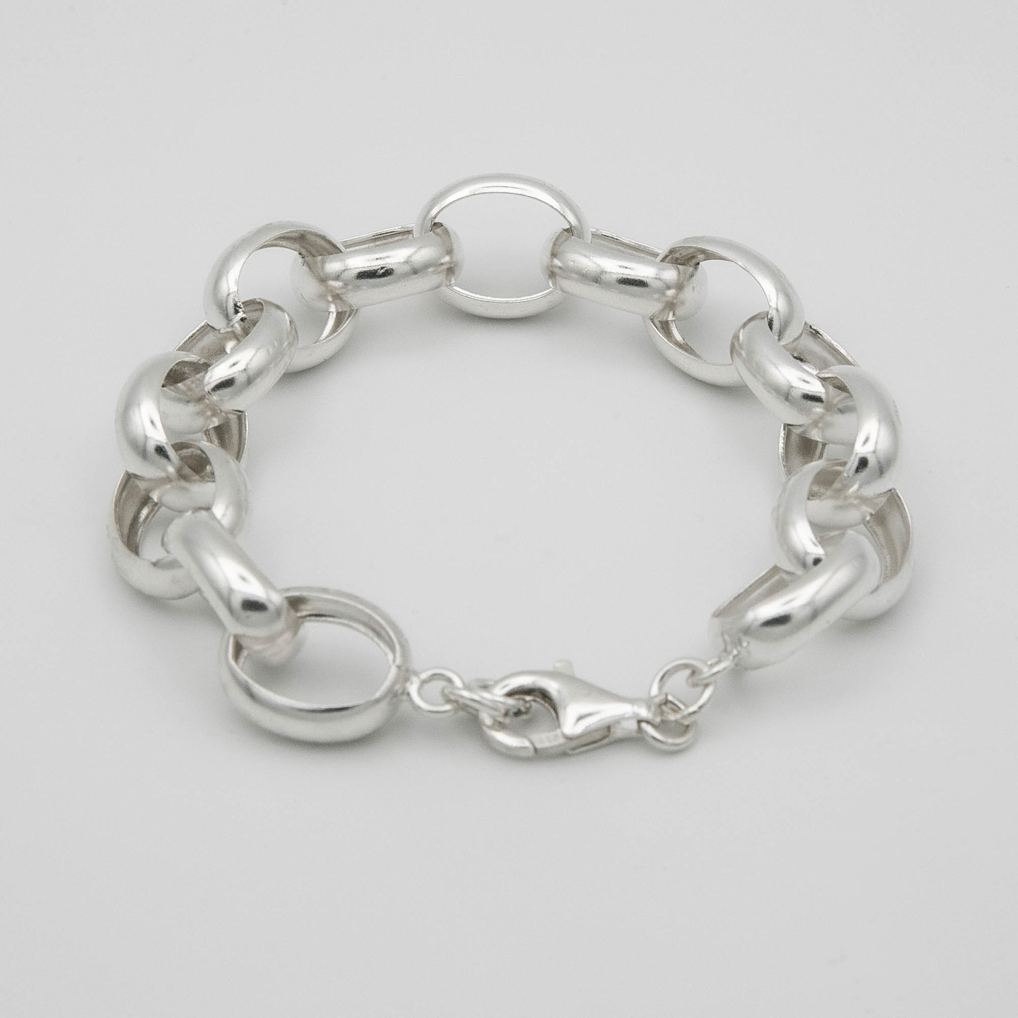 Bracelet - Gourmette - Bracelet grosse maille - Argent 925 - Maille Jaseron – Image 3