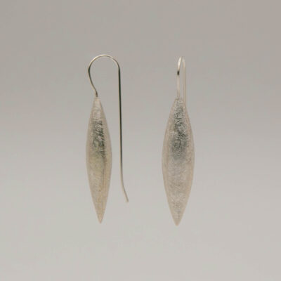 Boucles d'oreilles - Argent 925 - Argent brossé 3.5 cm
